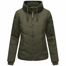 Navahoo Liebesfee Damen Winterjacke Dark Olive Größe XS - Gr. 34