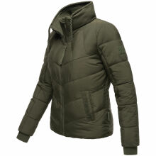Navahoo Liebesfee Damen Winterjacke Dark Olive Größe XS - Gr. 34