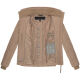 Navahoo Liebesfee Damen Winterjacke Taupe Grey Größe XS - Gr. 34