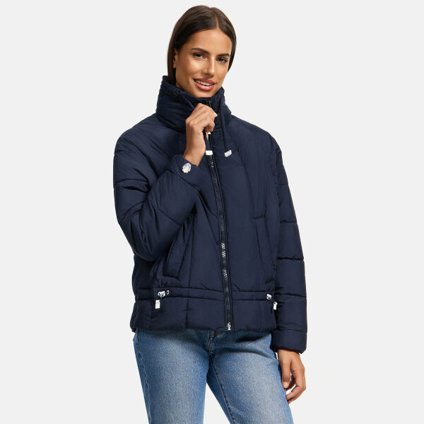 Navahoo Luftzauber Damen Winterjacke Navy Größe XS - Gr. 34