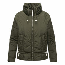 Navahoo Luftzauber Damen Winterjacke Dark Olive Größe XS - Gr. 34