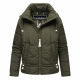 Navahoo Luftzauber Damen Winterjacke Dark Olive Größe XS - Gr. 34