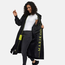 Marikoo Tjadee Damen Winter Wickelmantel Schwarz-Größe XL - Gr. 42