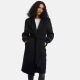 Marikoo Tjadee Damen Winter Wickelmantel Schwarz-Größe XL - Gr. 42