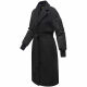 Marikoo Tjadee Damen Winter Wickelmantel Schwarz-Größe XL - Gr. 42