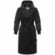 Marikoo Tjadee Damen Winter Wickelmantel Schwarz-Größe XXXL - Gr. 46