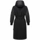 Marikoo Tjadee Damen Winter Wickelmantel Schwarz-Größe XXXL - Gr. 46