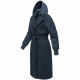 Marikoo Tjadee Damen Winter Wickelmantel Navy-Größe XXXL - Gr. 46