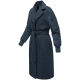 Marikoo Tjadee Damen Winter Wickelmantel Navy-Größe XXXL - Gr. 46