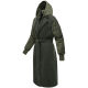 Marikoo Tjadee Damen Winter Wickelmantel Dark Olive-Größe XS - Gr. 34