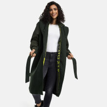 Marikoo Tjadee Damen Winter Wickelmantel Dark Olive-Größe M - Gr. 38