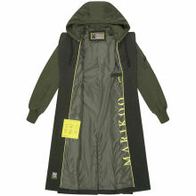 Marikoo Tjadee Damen Winter Wickelmantel Dark Olive-Größe M - Gr. 38