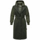 Marikoo Tjadee Damen Winter Wickelmantel Dark Olive-Größe M - Gr. 38