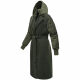 Marikoo Tjadee Damen Winter Wickelmantel Dark Olive-Größe M - Gr. 38