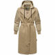 Marikoo Tjadee Damen Winter Wickelmantel Sand Beige-Größe XS - Gr. 34