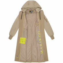 Marikoo Tjadee Damen Winter Wickelmantel Sand Beige-Gr&ouml;&szlig;e L - Gr. 40