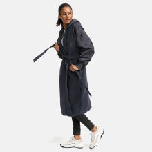 Marikoo Tjadee Damen Winter Wickelmantel Anthrazit-Größe XL - Gr. 42