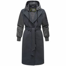 Marikoo Tjadee Damen Winter Wickelmantel Anthrazit-Größe XL - Gr. 42