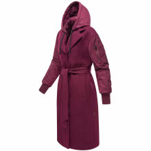 Marikoo Tjadee Damen Winter Wickelmantel Wine-Größe XS - Gr. 34