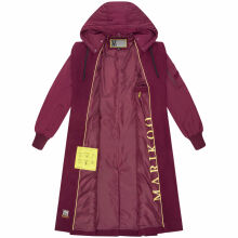 Marikoo Tjadee Damen Winter Wickelmantel Wine-Größe XXL - Gr. 44