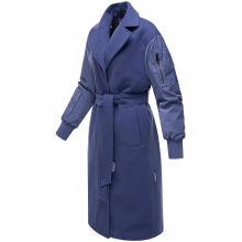 Marikoo Tjadee Damen Winter Wickelmantel Blue Violet-Größe S - Gr. 36