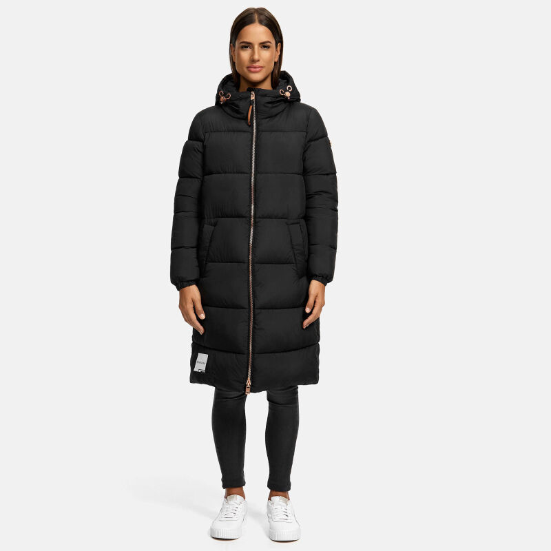 Marikoo Nomadiaa lange Damen Winterjacke Schwarz