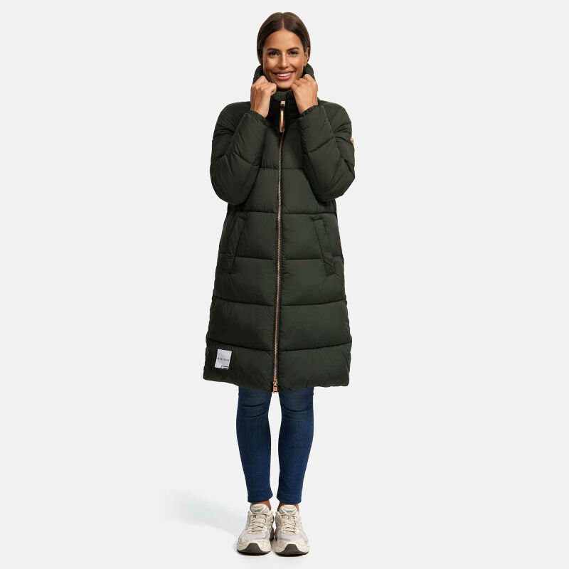 Marikoo Nomadiaa Damen Winterjacke Dark Olive Gr&ouml;&szlig;e L - Gr. 40