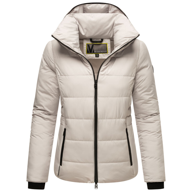 Marikoo Radaa Damen Stepp Jacke Light Grey