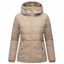 Marikoo Alemee Damen Stepp Jacke Taupe Grey Gr&ouml;&szlig;e M - Gr. 38