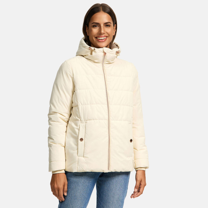 Marikoo Alemee Damen Stepp Jacke Cream Gr&ouml;&szlig;e L - Gr. 40