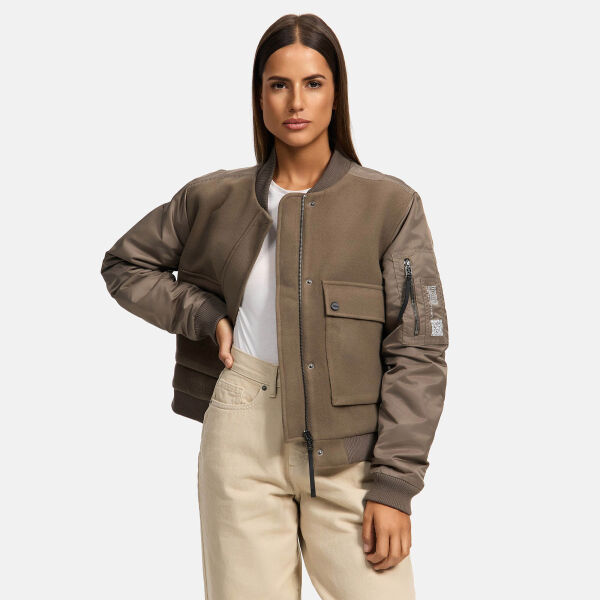 Navahoo Willstehaben Damen Jacke Stone Brown Größe S - Gr. 36
