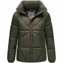 Navahoo Schokolinaa Damen Winter Steppjacke Olive Größe XS - Gr. 34