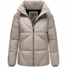 Navahoo Schokolinaa Damen Winter Steppjacke Light Grey Größe XXL - Gr. 44