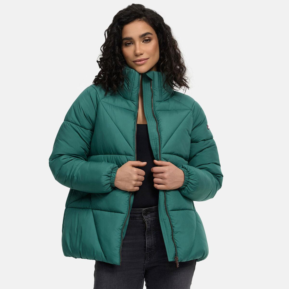 Navahoo Schokolinaa Damen Winter Steppjacke Dusty Green Größe XL - Gr. 42