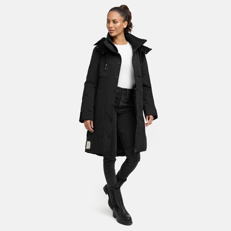 Marikoo Anoukaa Damen Winterjacke Schwarz Größe L - Gr. 40