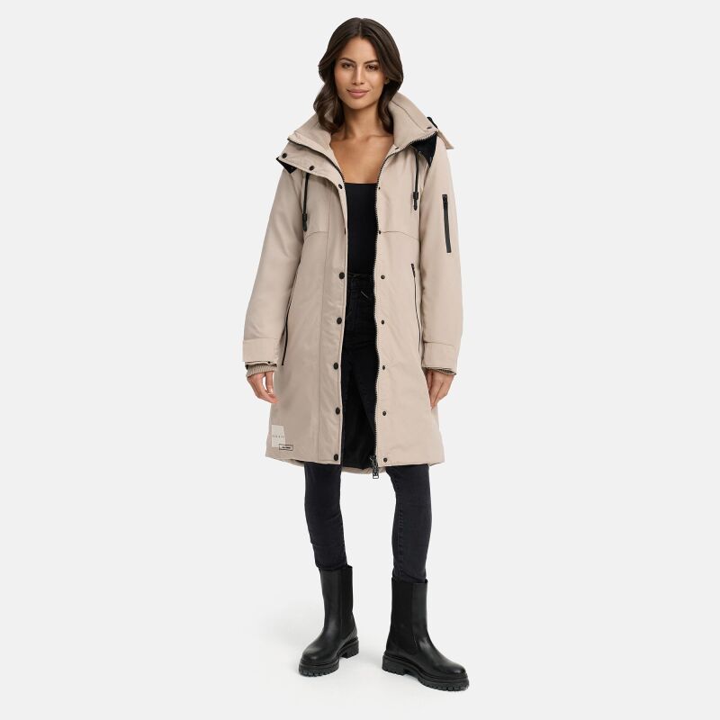 Marikoo Anoukaa Damen Winterjacke Light Taupe Größe M - Gr. 38