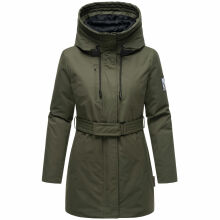 Navahoo Eishauch Damen Winterjacke Dark Olive Größe XL - Gr. 42
