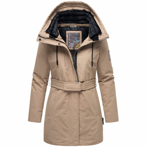 Navahoo Eishauch Damen Winterjacke Taupe Grey Größe XL - Gr. 42