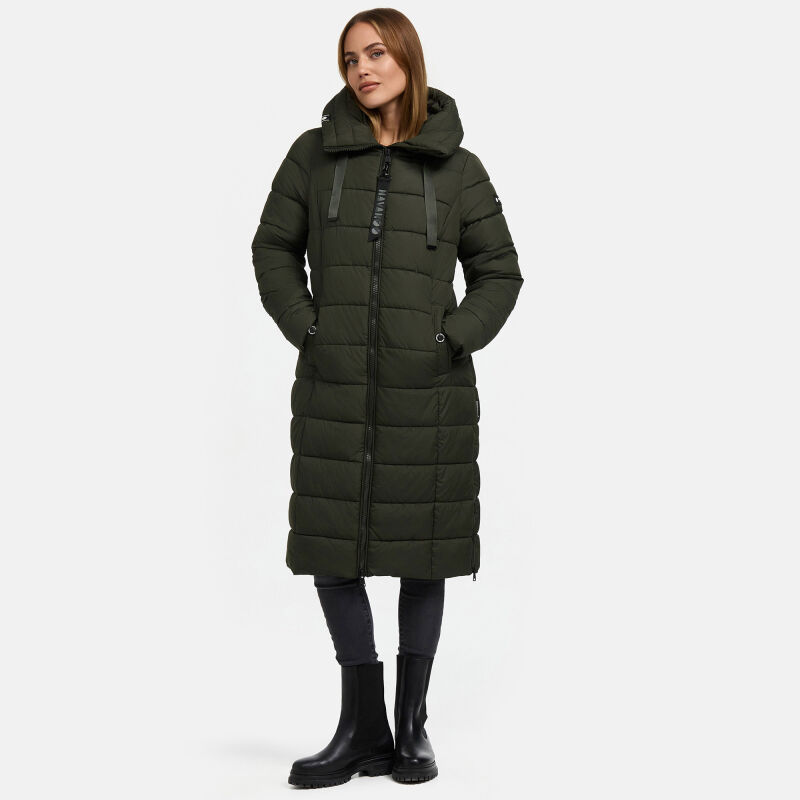 Navahoo Mondmaedchen Damen Winter Steppmantel Olive