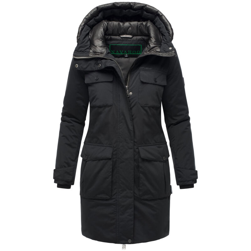 Navahoo Eissturm Damen Winterjacke Schwarz