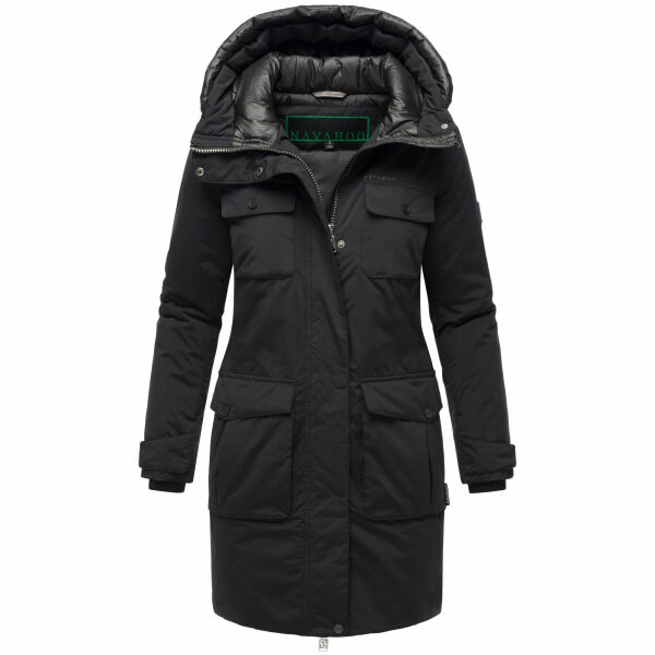 Navahoo Eissturm Damen Winterjacke Schwarz Größe XXXL - Gr. 46