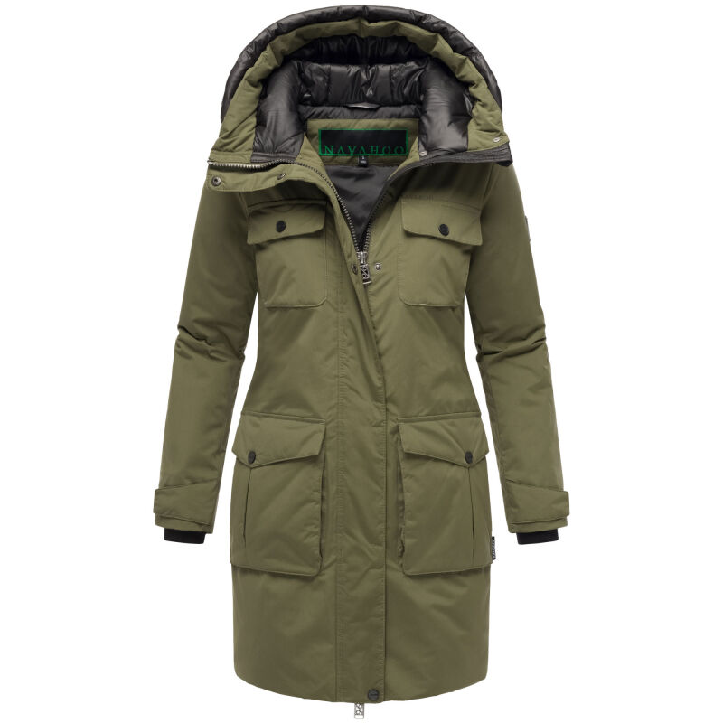 Navahoo Eissturm Damen Winterjacke Olive Forest
