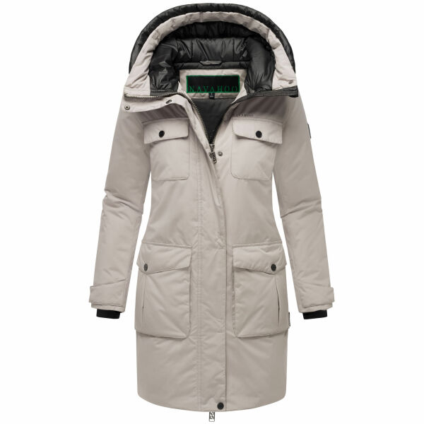 Navahoo Eissturm Damen Winterjacke Light Grey Größe S - Gr. 36