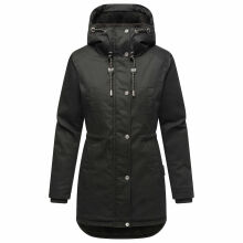 Navahoo Winterfunke Damen Winterjacke Schwarz Größe XXXL - Gr. 46