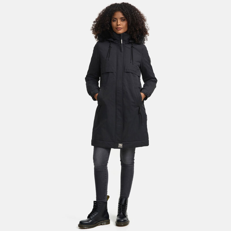 Navahoo Kaltwetterretter Damen Winterjacke Schwarz