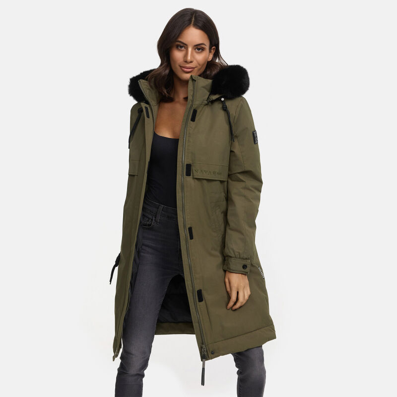 Navahoo Kaltwetterretter Damen Winterjacke Olive Forest