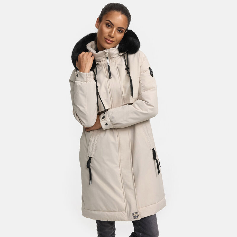 Navahoo Kaltwetterretter Damen Winterjacke Pearl Grey Gr&ouml;&szlig;e L - Gr. 40