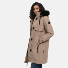 Navahoo Kaltwetterretter Damen Winterjacke Taupe Grey...