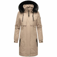 Navahoo Kaltwetterretter Damen Winterjacke Taupe Grey Größe XS - Gr. 34