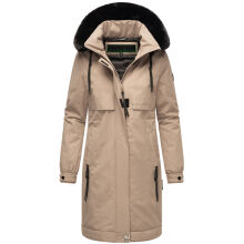 Navahoo Kaltwetterretter Damen Winterjacke Taupe Grey Gr&ouml;&szlig;e S - Gr. 36